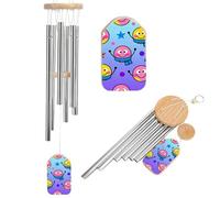 Scarf Happy Face Wind Chimes for Outside Memorial Tuned Outdoor Windchimes Large Garden Decor Wind Chime with Melodious Sound for Mom Dad Grandma Home Garden Patio Decor