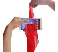 Scarf of the tricks - Funny interactive close-up silk tricks, magician props, gag jokes for beginners, pull silk through your phone's magic accessories