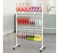 Scarf Organizer Rack with Wheels, 3-Tier Shelves for Underwear, Bras, Hijab, Shawl Display Stand for Retail Store Towel Garment Hanger