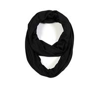 Scarf& Super Soft Lightweight Solid Color Multi Loop Infinity, Black, One-Size
