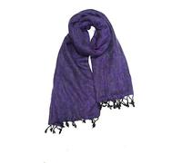 Scarf / Wrap - Purple / Grey - 100% Fair Trade Yak Cotton Shawl(Size: 164cm x 84cm)
