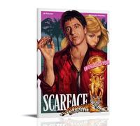 Scarface Canvas Wall Art Living Modern Family Bedroom Music Movie Cartoon Poster 08x12inch(20x30cm) Frame-style