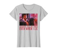 Scarface I Always Tell The Truth Even When I Lie T-Shirt, Women, Silver Grey, X-Small