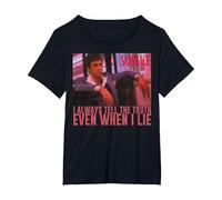 Scarface I Always Tell The Truth Even When I Lie T-Shirt, Women's Plus, Black, 3X