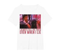 Scarface I Always Tell The Truth Even When I Lie T-Shirt, Women's Plus, White, 3X