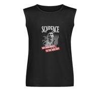 Scarface Say Goodnight Licensed Mob Mafia Al Pacino Movie Vest Tank Mens T-Shirt Black Graphic Unisex Sleeveless Tee Shirt 3XL