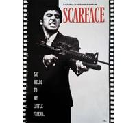 Scarface Say Hello To My Little Friend Al Pacino Poster Poster Wall Art Print on Cardboard 40 x 30 cm Without Frame