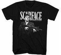 Scarface Scarface-Front Adult Short Sleeves Men T Shirt Black