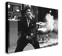 Scarface - Tony Montana - Canvas Wall Art Framed Print. Various Sizes (A0 47x33 inches)