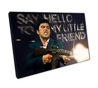 Scarface Tony Montana Say hello to my little Friend Canvas Wall Art print on canvas Picture for Home Office Decor 76x51cm (30x20In)
