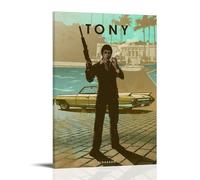Scarface Tony MontanaWaterproof Posters Wall Art Posters Waterproof Home Printing Moisture-proof Easy to Install And Fade ResistantFrame-style08x12inch(20x30cm)