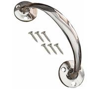 SCARFELL Chrome/Brass Metal Pull Bow Handle - Wardrobe Cabinet Cupboard Drawer 150mm/6 (Chrome) Includes Fixing Screws