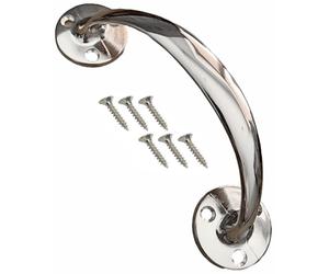 SCARFELL Chrome/Brass Metal Pull Bow Handle - Wardrobe Cabinet Cupboard Drawer 150mm/6 (Chrome) Includes Fixing Screws