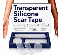 ScarFix+ Silicone Scar Sheets | Medical-Grade Silicone Scar Tape, Pre-Cut in 3 Sizes & Transparent | 18 Waterproof Scar Plasters for Surgery, C-Section, Keloids, Burns, Acne & Stretch Marks