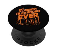 Scariest Alexandra Ever Halloween Apparel with Graveyard PopSockets Adhesive PopGrip