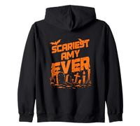 Scariest Amy Ever Halloween Apparel with Graveyard Theme Zip Hoodie