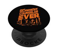 Scariest Counselor Ever Halloween Apparel with Graveyard PopSockets Adhesive PopGrip