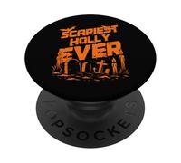 Scariest Holly Ever Halloween Apparel with Graveyard PopSockets Adhesive PopGrip