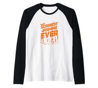 Scariest Jasmine Ever Halloween Apparel with Graveyard Raglan Baseball Tee