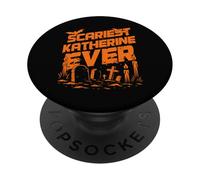 Scariest Katherine Ever Halloween Apparel with Graveyard PopSockets Adhesive PopGrip