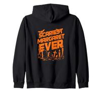 Scariest Margaret Ever Halloween Apparel with Graveyard Zip Hoodie