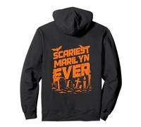Scariest Marilyn Ever Halloween Apparel with Graveyard Theme Pullover Hoodie
