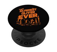 Scariest Oliver Ever Halloween Apparel with Graveyard Theme PopSockets Adhesive PopGrip