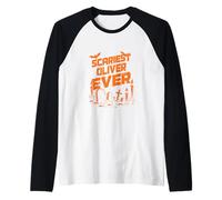 Scariest Oliver Ever Halloween Apparel with Graveyard Theme Raglan Baseball Tee