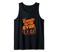 Scariest Oliver Ever Halloween Apparel with Graveyard Theme Tank Top