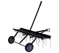 Scarifier Lawn Aerator Moss Rake Ride On Mower Tow Behind Steel Heavy 100cm