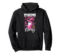 Scaring Cancer Awareness Away Halloween Breast Cancer Pullover Hoodie
