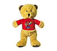 Scarlaroo Plush Teddy Bear Dog Toy - Birthday Ted for Medium and Large Dogs