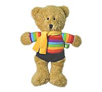 Scarlaroo Rainbow Teddy Bear Plush Dog Toy for Medium and Large Dogs