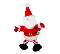 Scarlaroo Santa Claus Plush Christmas Toy for Dogs - Soft Fur, Squeaky Belly & Scrunchy Arms, Legs & Hat - Christmas Dog Toy Presents for Small Dogs and Puppies