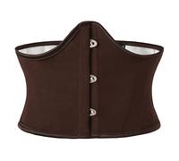 Scarlet Darkness Corset Belt for Women Underbust Renaissance Corset Vintage, Dark Brown, 8