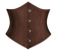 SCARLET DARKNESS Ladies Vampir Bustier Corset Vintage Retro Waist Trainer with Fishbone Brown 18