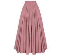 Scarlet Darkness Maxi Skirts for Women Long Flowy Boho Renaissance Skirt