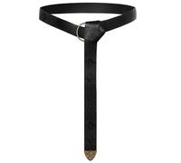Scarlet Darkness Medieval Leather Belt Renaissance Accessory Pirate Viking Belt, Black Emboss, One Size
