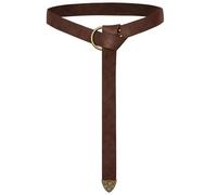 SCARLET DARKNESS Medieval Leather Belt Renaissance Accessory Pirate Viking Belt, Dark Brown, One Size