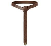 Scarlet Darkness Medieval Leather Belt Renaissance Accessory Pirate Viking Belt, Rose Emboss, One Size