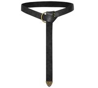SCARLET DARKNESS Medieval Leather Belt Renaissance Accessory Retro Belt, Black, One Size