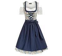 SCARLET DARKNESS Oktoberfest Carnival Costumes for Women German Dirndl Cosplay Dress, Deep Blue, XL