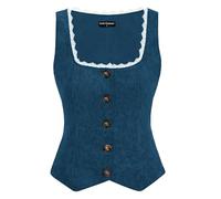 SCARLET DARKNESS Ren Faire Cottagecore Vest for Women Cosplay Sleeveless Fairycore Vest Dark Blue S