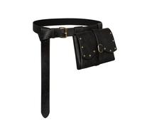 SCARLET DARKNESS Renaissance Belt Pouch Pirate Viking Belt Medieval Renaissance Accessories, Black, 60 Inch, Classic