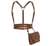 SCARLET DARKNESS Renaissance Belt Pouch Women Halloween Pirate Accessories, Light Brown, One Size, Renaissance