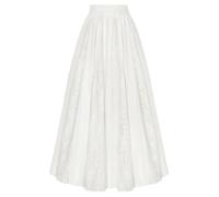 SCARLET DARKNESS White Long Skirts for Women UK Wedding Guest Party Cosplay Renaissance Lace Skirt Medieval Costume S
