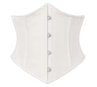 Scarlet Darkness Women Corset Belt Wide Waist Lace Up Pirate Accessories, White, 8