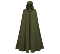 SCARLET DARKNESS Women Medieval Cloak with Hood Cape Unisex Maxi Cloak Festival Cloak Olive Green