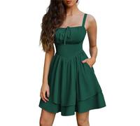 SCARLET DARKNESS Women Mini Summer Dresses Spaghetti Strap Floral Corset Dress Beach Sundress Victorian Milkmaid Dress