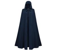 Scarlet Darkness Women Renaissance Hooded Cape Medieval Cloak Hobbit Halloween Costume, Midnight Navy, One Size